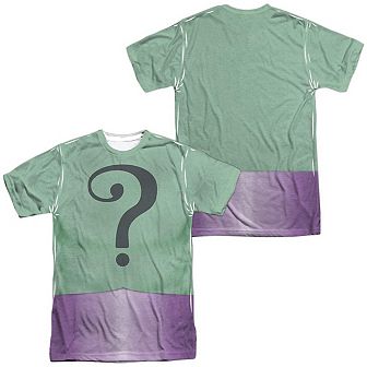 Batman Classic Tv Riddler Uniform Short Sleeve Adult Poly Crew T-shirt