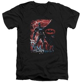 Batman Gotham Reign Short Sleeve Adult V Neck T-shirt