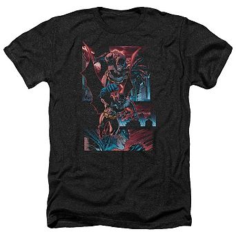 Batman Dark Knight Panels Adult Heather T-shirt