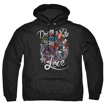 Batman Death By Love Adult Pull Over Hoodie