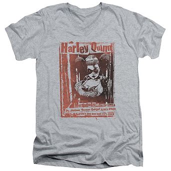 Batman Dr Quinn Short Sleeve Adult V Neck T-shirt