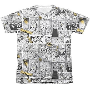 Batman Comic All Over Adult 65/35 Poly/cotton Short Sleeve T-shirt