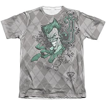Batman Jokergyle Adult 65/35 Poly/cotton Short Sleeve T-shirt