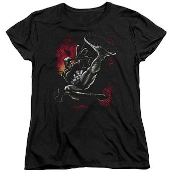 Batman Kick Swing Short Sleeve Womens T-shirt