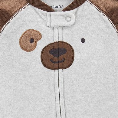 Baby Boy Carter's Dog Fleece Zip-Up Footie Sleep & Play