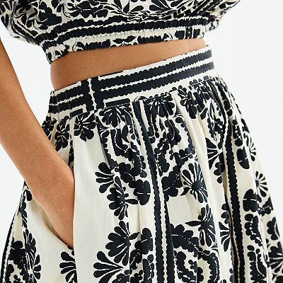 Women's Catherine Malandrino Batik Print Midi Skirt