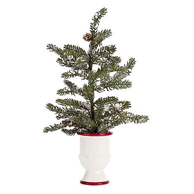 Mini Pine Tree With Ceramic Pot (set Of 2)