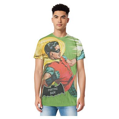 Batman Classic Tv Fighting Back Short Sleeve Adult Poly Crew T-shirt