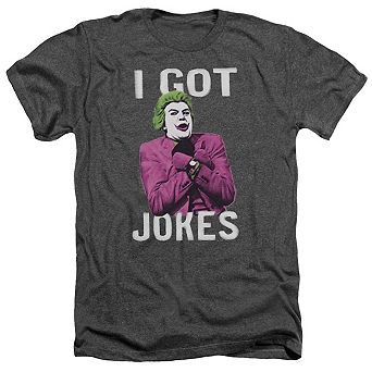 Batman Classic Tv Got Jokes Adult Heather T-shirt