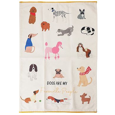 Quirky Kitchen Dogs Are My Favorite People Hand Towel