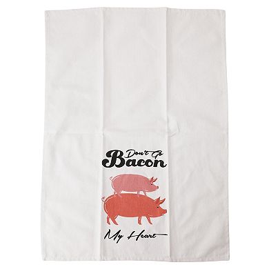 Quirky Kitchen Don't Go Bacon My Heart Hand Towel