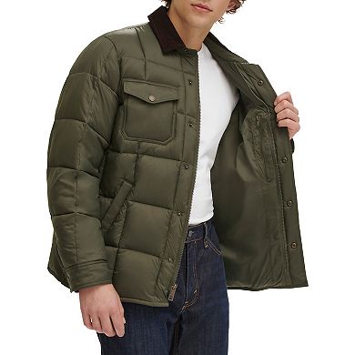 Men's Dockers® Midweight Quilted Shacket with Corduroy Collar