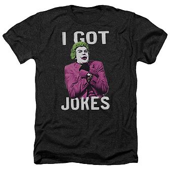 Batman Classic Tv Got Jokes Adult Heather T-shirt