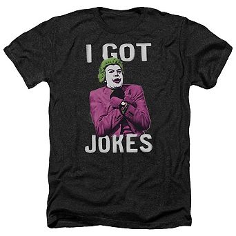 Batman Classic Tv Got Jokes Adult Heather T-shirt