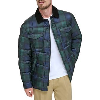 Men's Dockers® Midweight Quilted Shacket with Corduroy Collar