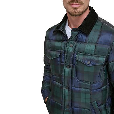 Men's Dockers® Midweight Quilted Shacket with Corduroy Collar