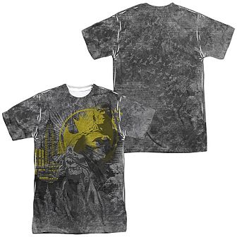 Batman Dark City Short Sleeve Adult 100% Poly Crew T-shirt