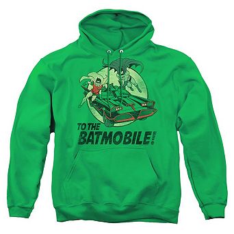 Batman Classic Tv To The Batmobile Adult Pull Over Hoodie