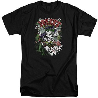 Batman Jokers Wild Short Sleeve Adult Tall T-shirt