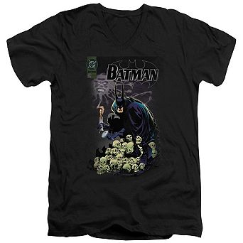 Batman Cover 516 Short Sleeve Adult V Neck T-shirt