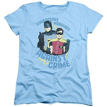 Batman Classic Tv Courageous Warriors Short Sleeve Womens T-shirt