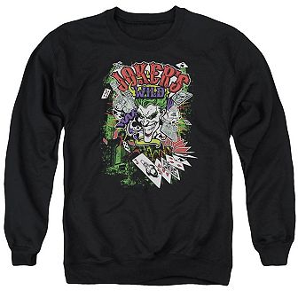 Batman Jokers Wild Adult Crewneck Sweatshirt