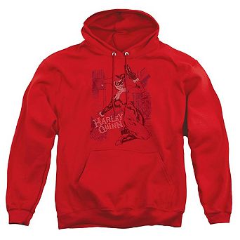 Batman Harley Packing Adult Pull Over Hoodie