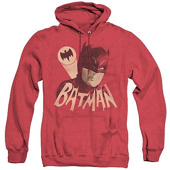 Batman Classic Tv Bat Signal Adult Heather Hoodie