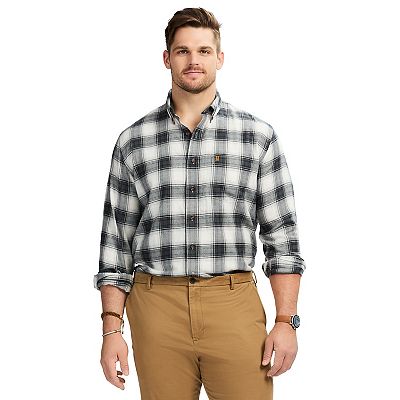 Big Tall IZOD Stratton Flannel Long Sleeve Button Down Shirt