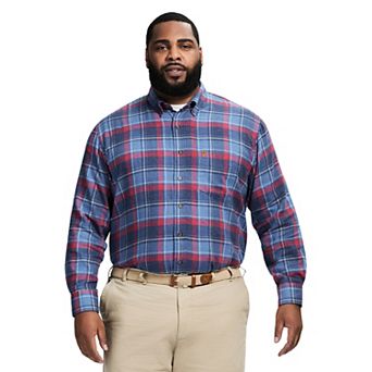 Big & Tall IZOD Stratton Flannel Long Sleeve Button Down Shirt