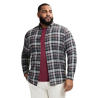 Big & Tall IZOD Stratton Flannel Long Sleeve Button Down Shirt