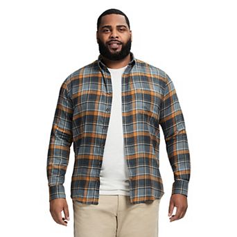 Big & Tall IZOD Stratton Flannel Long Sleeve Button Down Shirt