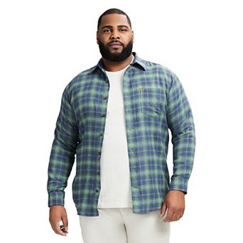 Big & Tall IZOD Stratton Flannel Long Sleeve Button Down Shirt