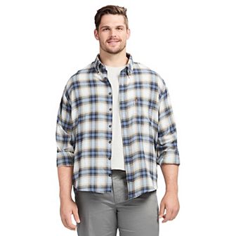 Big & Tall IZOD Stratton Flannel Long Sleeve Button Down Shirt