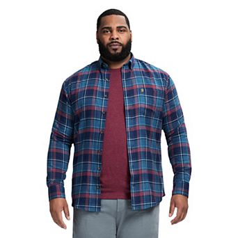 Big & Tall IZOD Stratton Flannel Long Sleeve Button Down Shirt