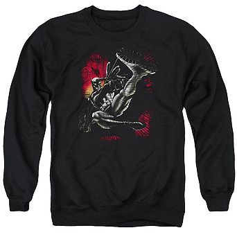 Batman Kick Swing Adult Crewneck Sweatshirt