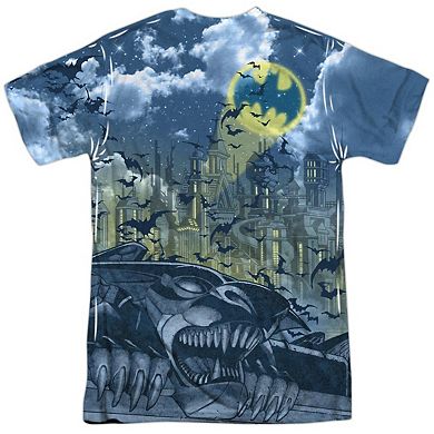 Batman Gotham Gargoyle Short Sleeve Adult 100% Poly Crew T-shirt