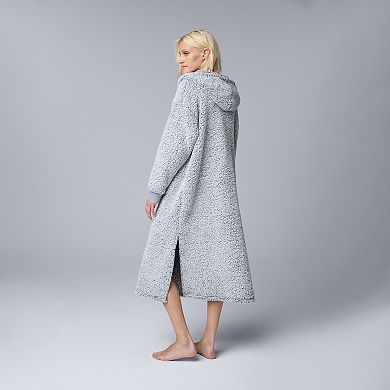 Women's Simply Vera Vera Wang Cozy Sherpa Faux Fur Hooded Lounger