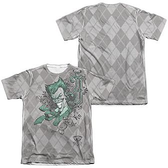 Batman Jokergyle Adult 65/35 Poly/cotton Short Sleeve T-shirt