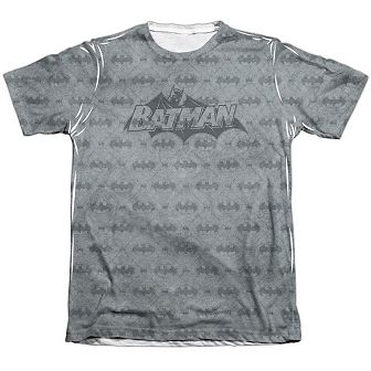Batman Classic Bat Argyle Adult 65/35 Poly/cotton Short Sleeve T-shirt