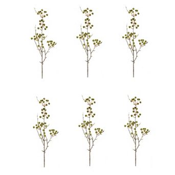 Winter Berry Pod Spray (set Of 6)