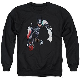 Batman Joker Harley Choke Adult Crewneck Sweatshirt