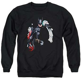 Batman Joker Harley Choke Adult Crewneck Sweatshirt