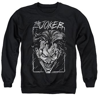Batman Joker Storm On Black Adult Crewneck Sweatshirt