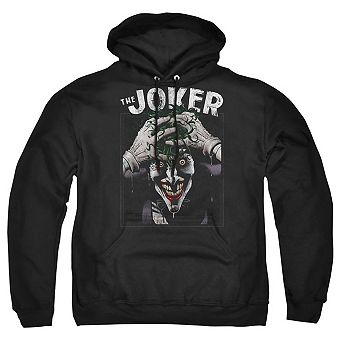 Batman Crazed Joker Adult Pull Over Hoodie