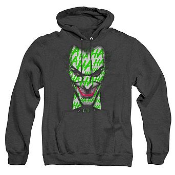 Batman Ha Ha Smile Adult Heather Hoodie
