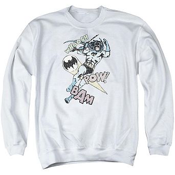 Batman Halftone Swing Adult Crewneck Sweatshirt