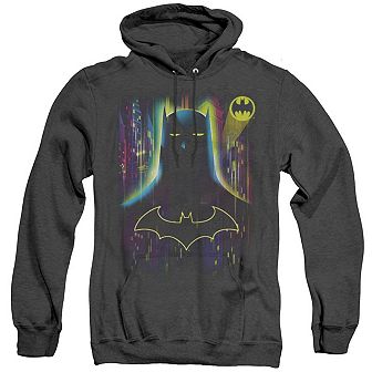 Batman Knight Lights Adult Heather Hoodie