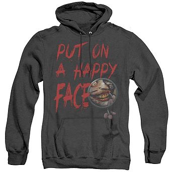 Batman Happy Face Adult Heather Hoodie