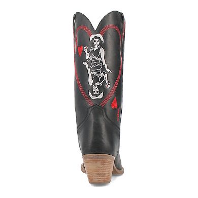 Women's Dingo Queen A Hearts Leather Western Boots